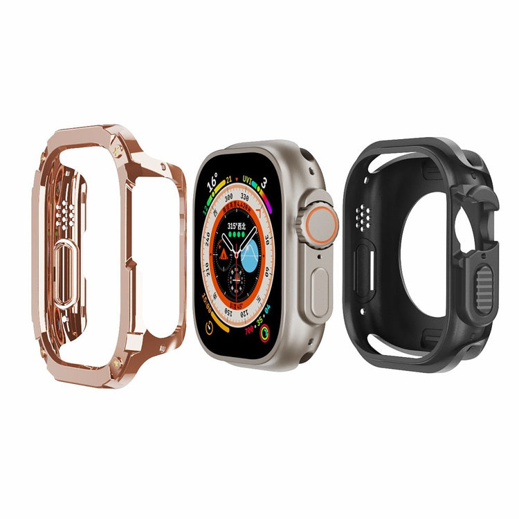 Beskyttende Silikone Bumper passer til Apple Watch Ultra - Pink#serie_3
