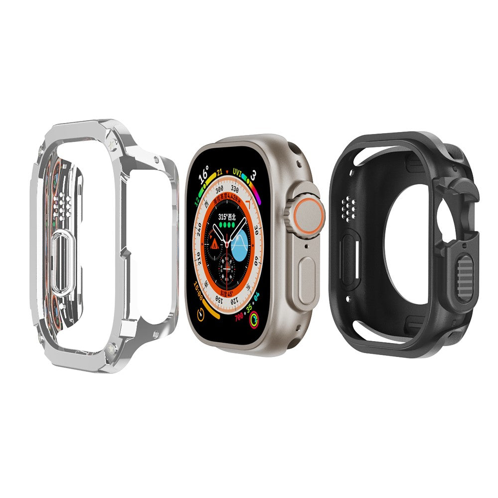 Beskyttende Silikone Bumper passer til Apple Watch Ultra - Sølv#serie_8