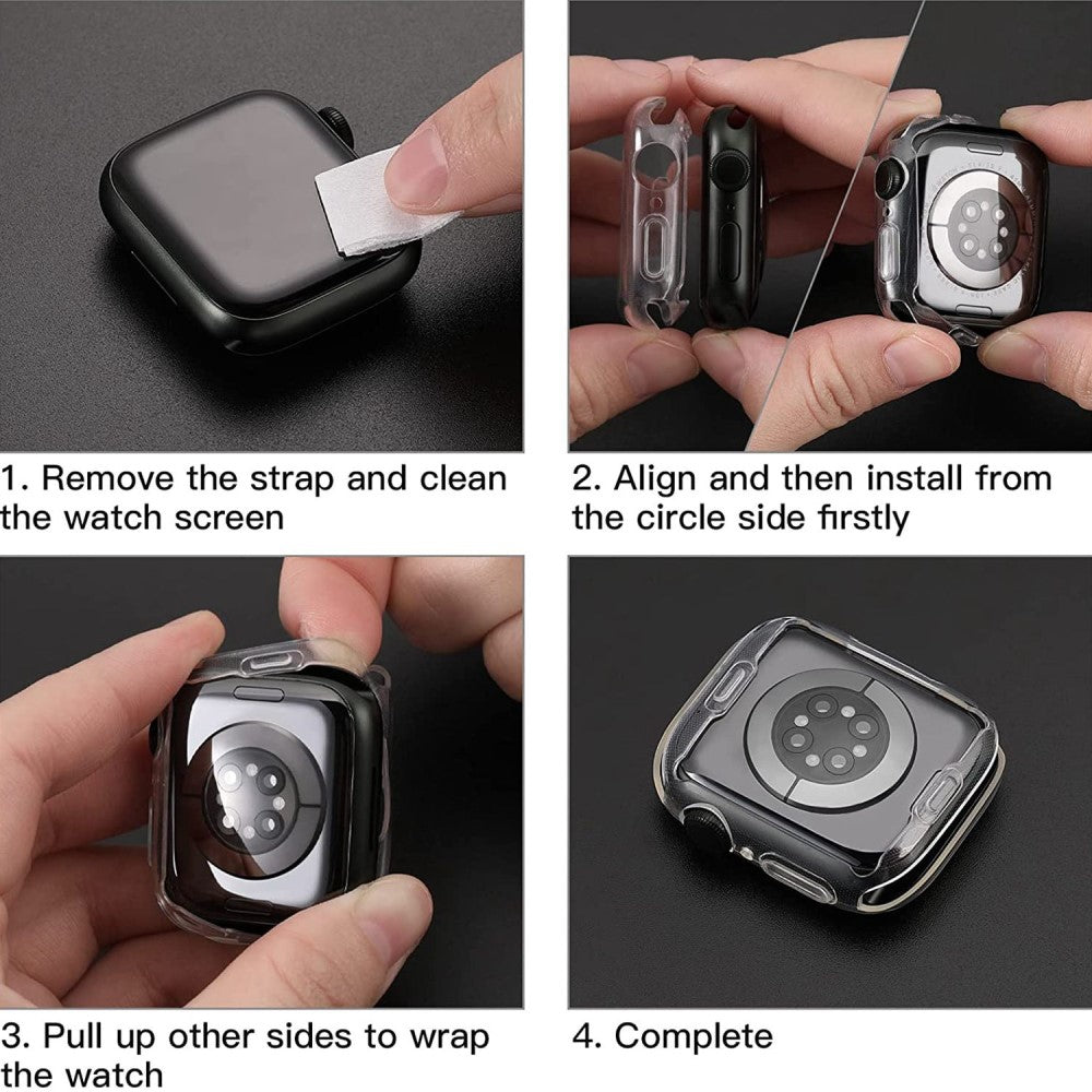 Super Pænt Apple Watch Series 8 (41mm) Silikone Cover - Gennemsigtig#serie_030