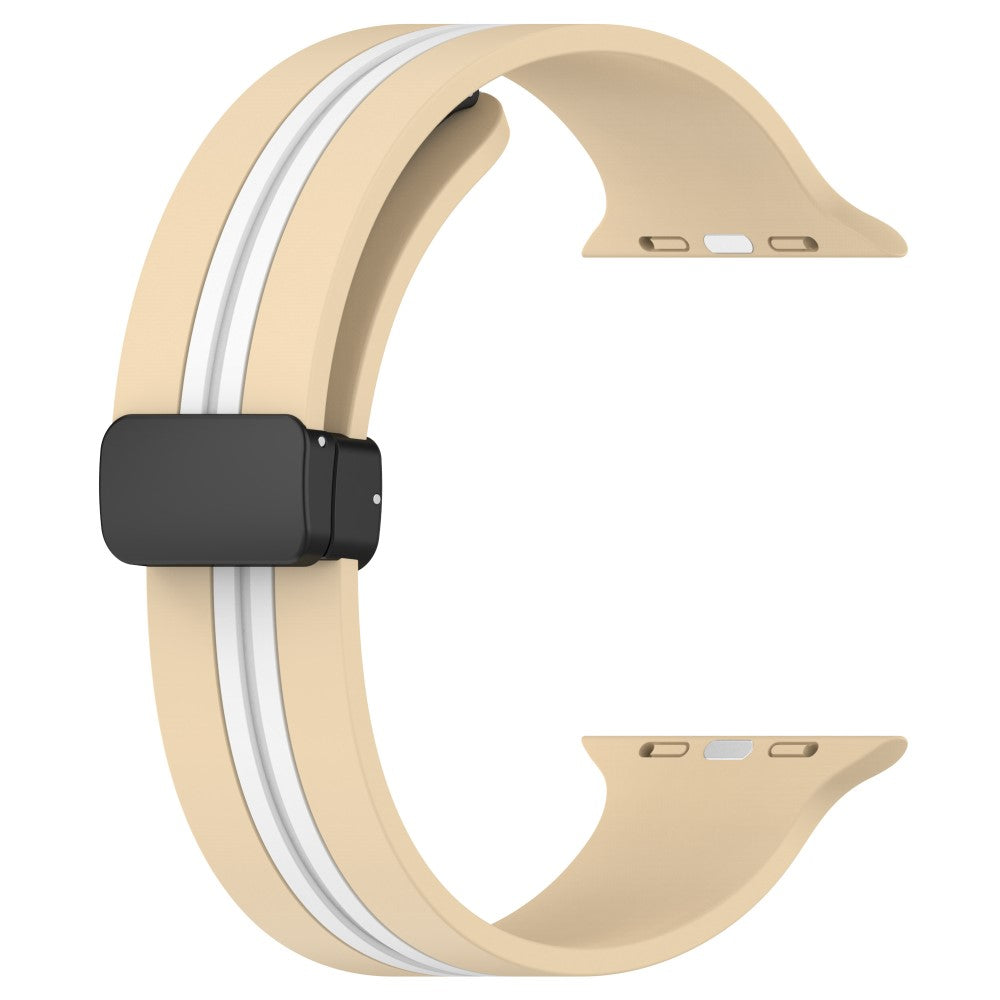 Super Slidstærk Silikone Universal Rem passer til Apple Smartwatch - Brun#serie_10