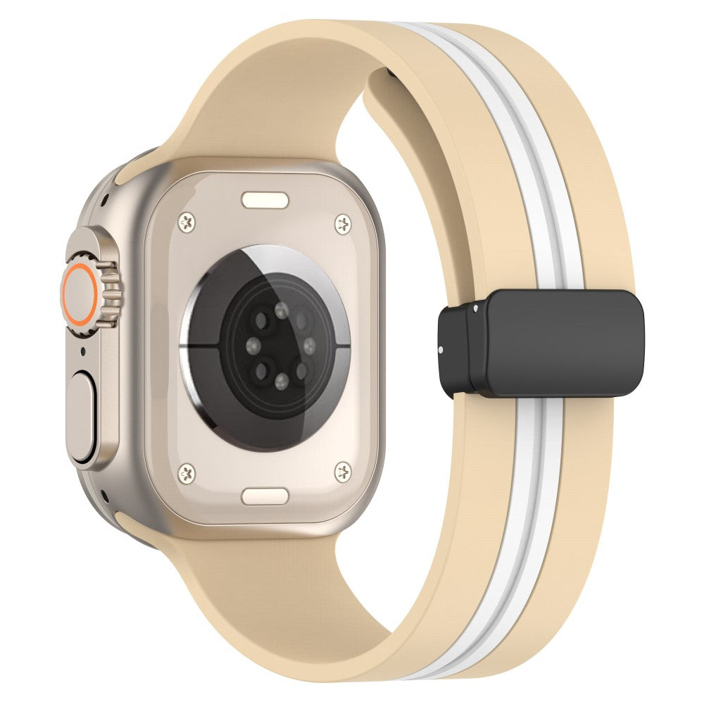 Super Slidstærk Silikone Universal Rem passer til Apple Smartwatch - Brun#serie_10