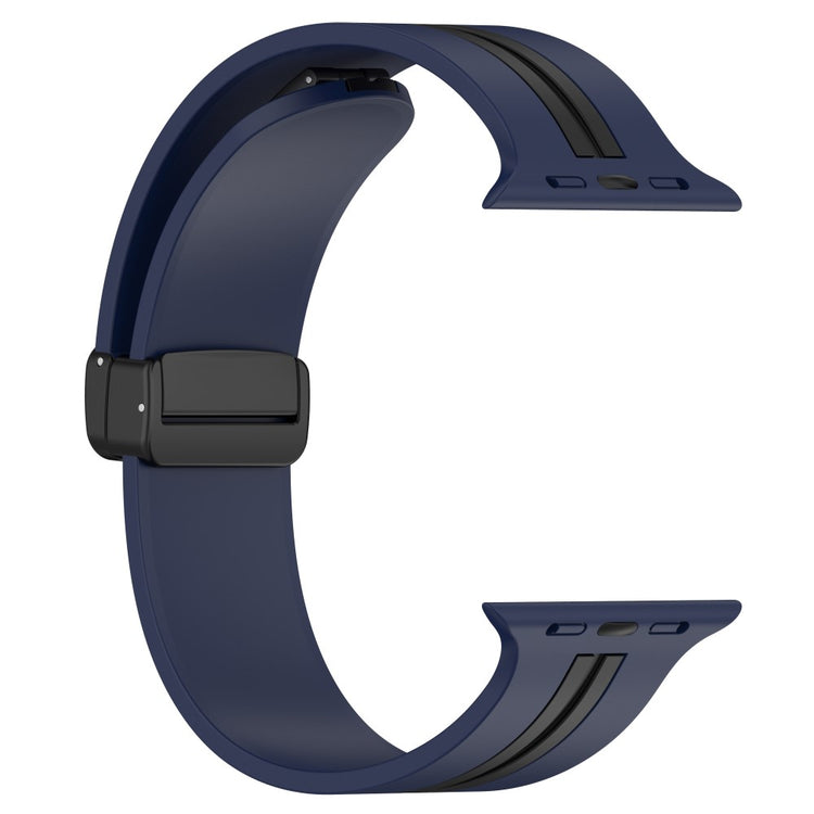 Super Slidstærk Silikone Universal Rem passer til Apple Smartwatch - Blå#serie_11