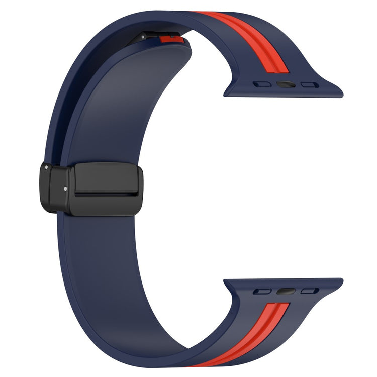Super Slidstærk Silikone Universal Rem passer til Apple Smartwatch - Blå#serie_12