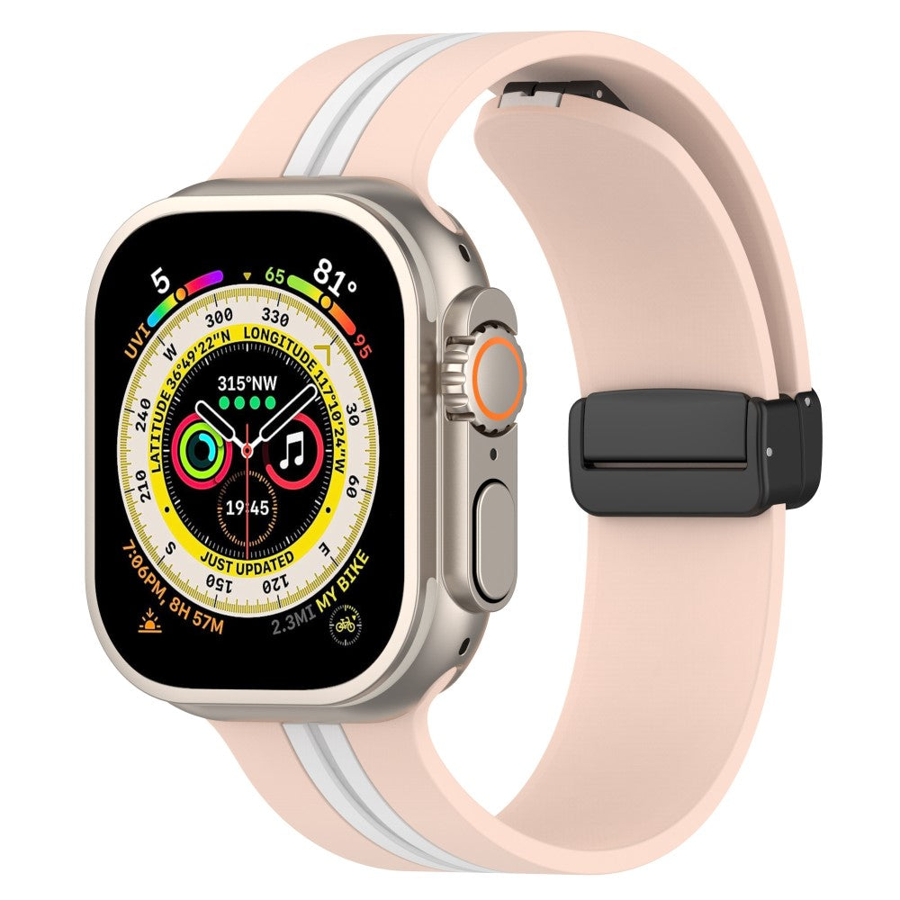Super Slidstærk Silikone Universal Rem passer til Apple Smartwatch - Guld#serie_5