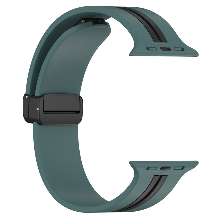 Super Slidstærk Silikone Universal Rem passer til Apple Smartwatch - Grøn#serie_6