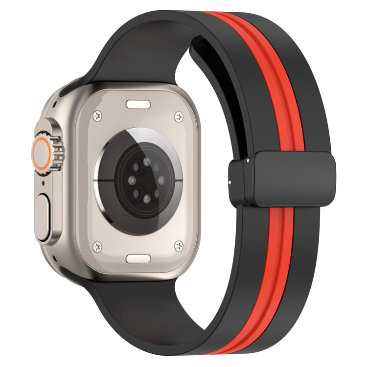 Super Slidstærk Silikone Universal Rem passer til Apple Smartwatch - Rød#serie_7