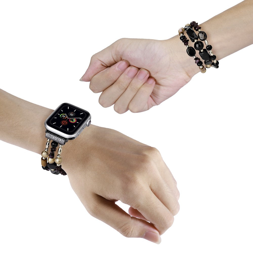 Meget Fed Plastik Universal Rem passer til Apple Smartwatch - Sort#serie_1