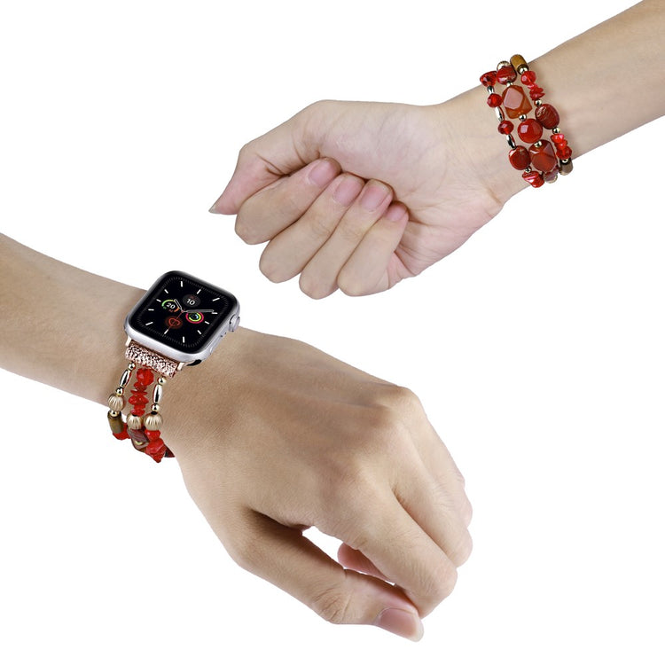 Meget Fed Plastik Universal Rem passer til Apple Smartwatch - Rød#serie_3