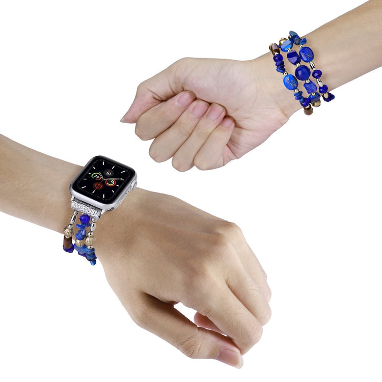 Meget Fed Plastik Universal Rem passer til Apple Smartwatch - Blå#serie_4