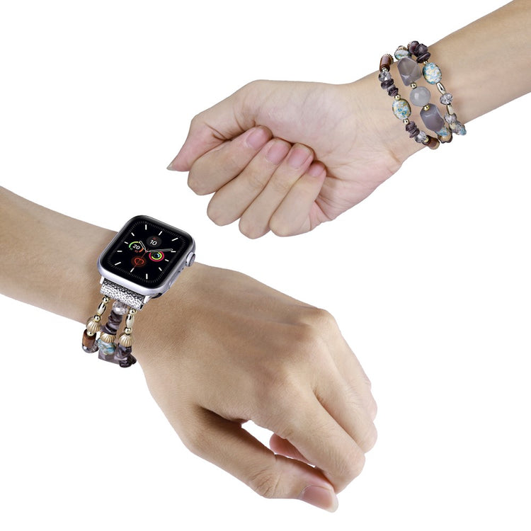 Meget Fed Plastik Universal Rem passer til Apple Smartwatch - Sølv#serie_7