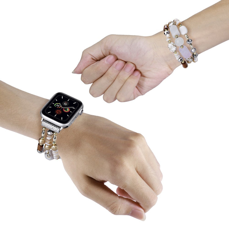 Meget Fed Plastik Universal Rem passer til Apple Smartwatch - Hvid#serie_8