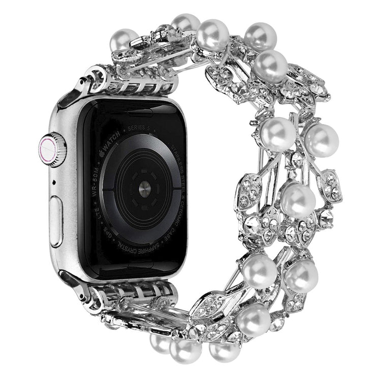 Cool Plastik Og Rhinsten Universal Rem passer til Apple Smartwatch - Sølv#serie_3
