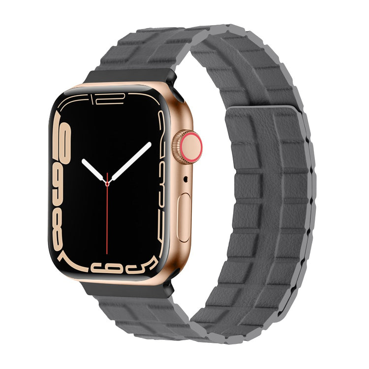 Mega Elegant Ægte Læder Universal Rem passer til Apple Smartwatch - Sølv#serie_11