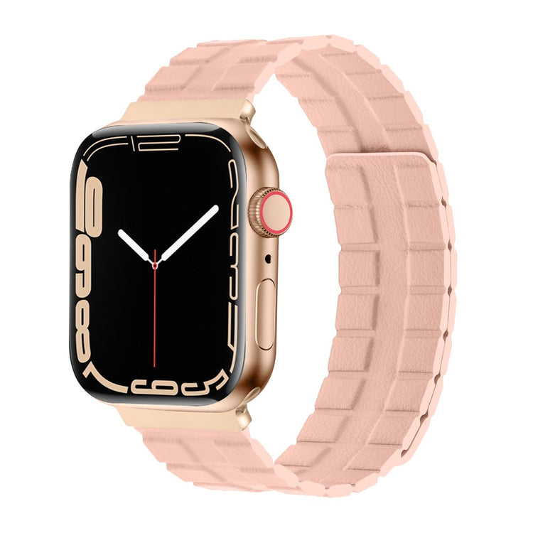 Mega Elegant Ægte Læder Universal Rem passer til Apple Smartwatch - Pink#serie_2