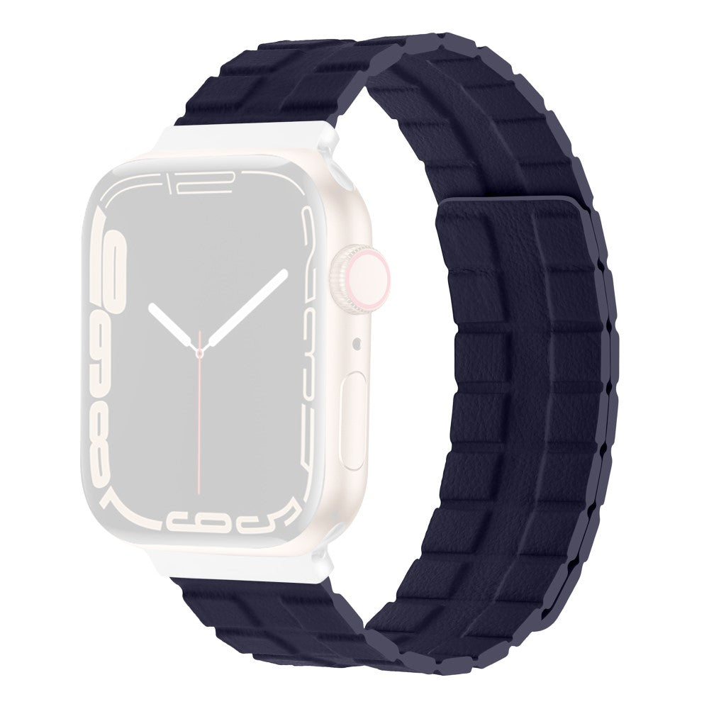 Mega Elegant Ægte Læder Universal Rem passer til Apple Smartwatch - Blå#serie_6