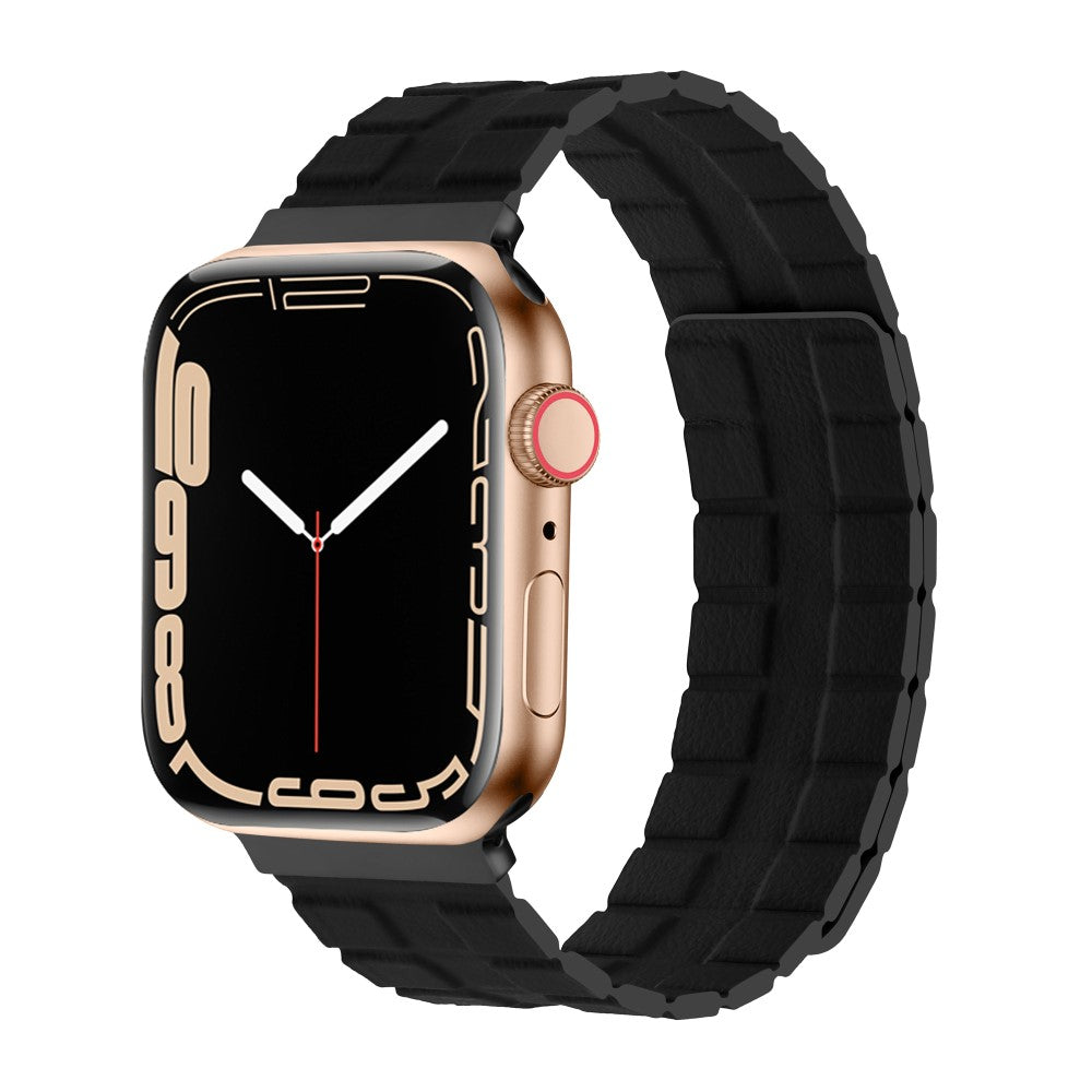 Mega Elegant Ægte Læder Universal Rem passer til Apple Smartwatch - Sort#serie_7