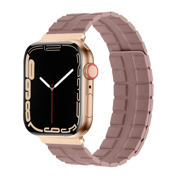 Mega Elegant Ægte Læder Universal Rem passer til Apple Smartwatch - Pink#serie_8