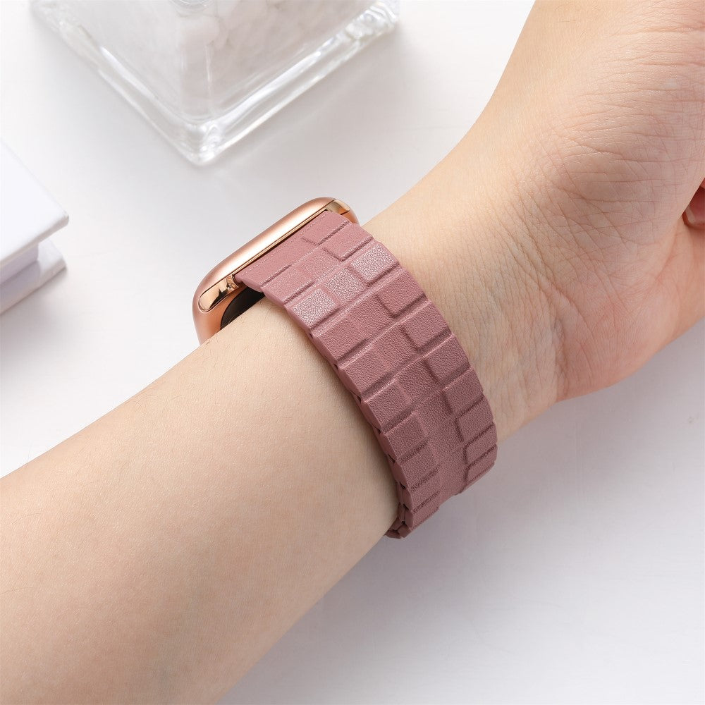 Mega Elegant Ægte Læder Universal Rem passer til Apple Smartwatch - Pink#serie_8