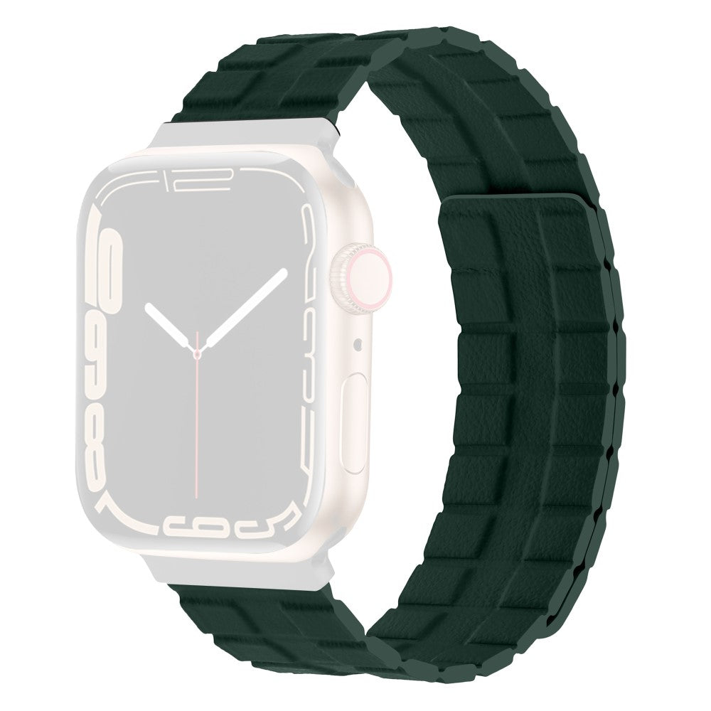 Mega Elegant Ægte Læder Universal Rem passer til Apple Smartwatch - Grøn#serie_9