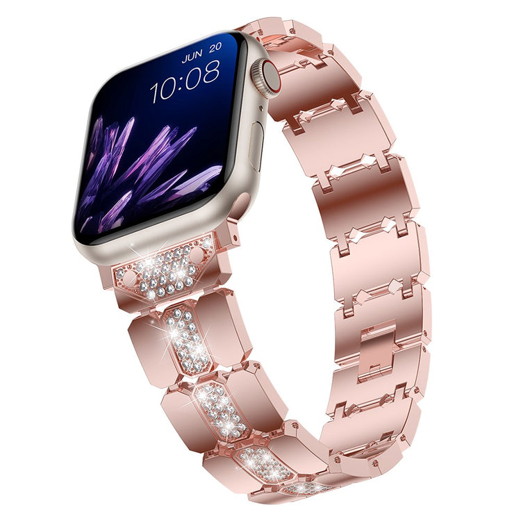 Eminent Metal Og Rhinsten Universal Rem passer til Apple Smartwatch - Pink#serie_2