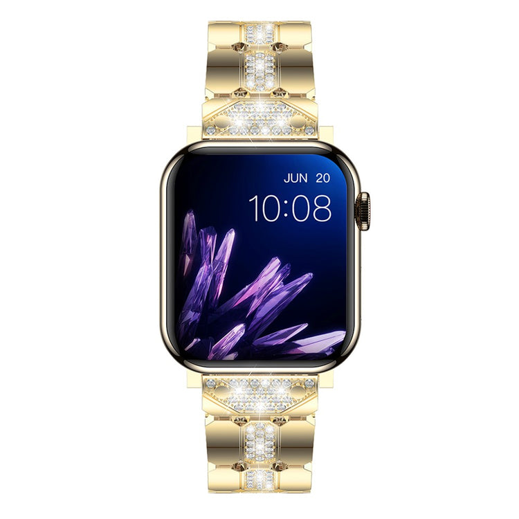 Eminent Metal Og Rhinsten Universal Rem passer til Apple Smartwatch - Guld#serie_3