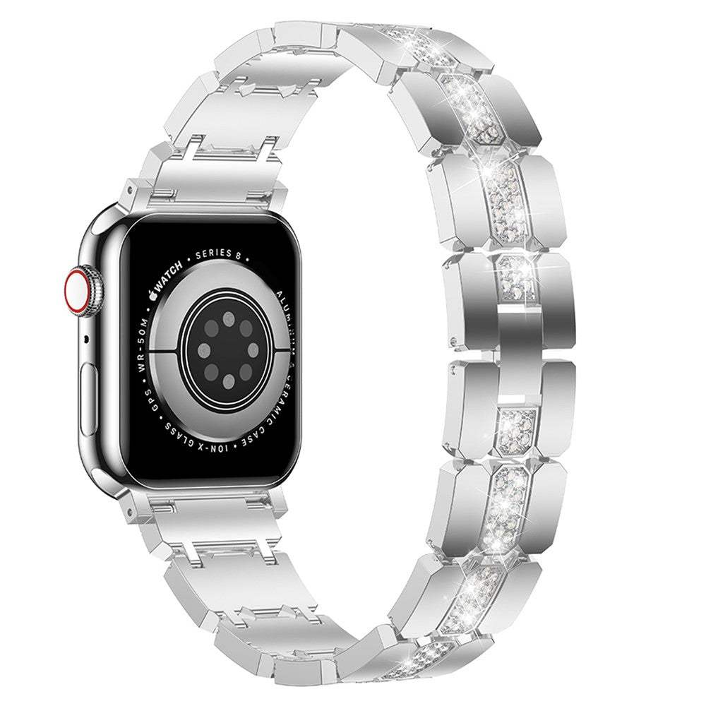 Eminent Metal Og Rhinsten Universal Rem passer til Apple Smartwatch - Sølv#serie_6