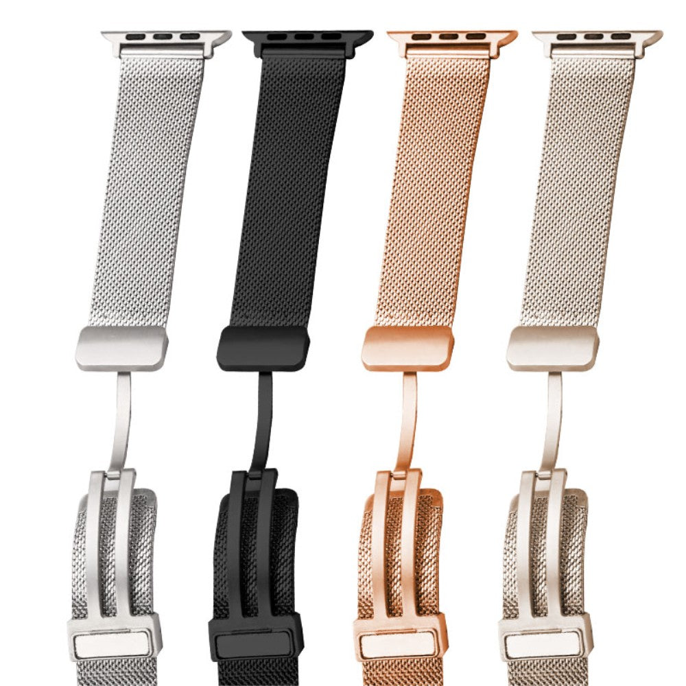 Meget Fint Metal Universal Rem passer til Apple Smartwatch - Sort#serie_6
