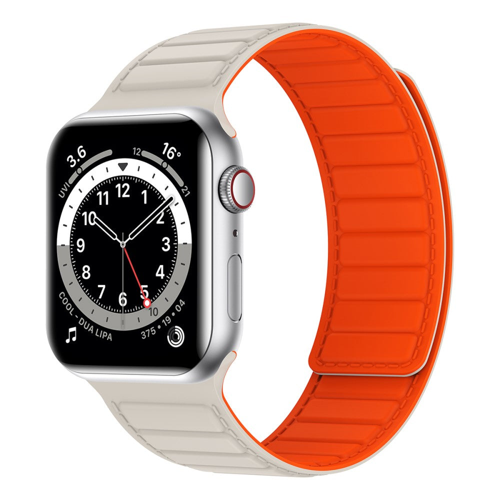 Vildt Rart Silikone Universal Rem passer til Apple Smartwatch - Beige#serie_12