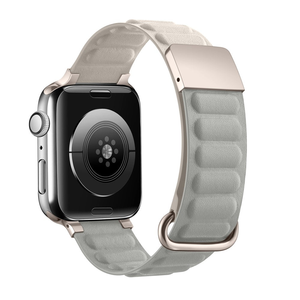 Super Fantastisk Ægte Læder Universal Rem passer til Apple Smartwatch - Sølv#serie_10