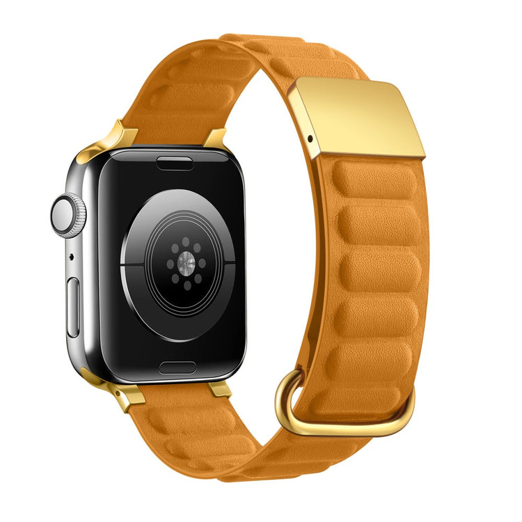 Super Fantastisk Ægte Læder Universal Rem passer til Apple Smartwatch - Orange#serie_4