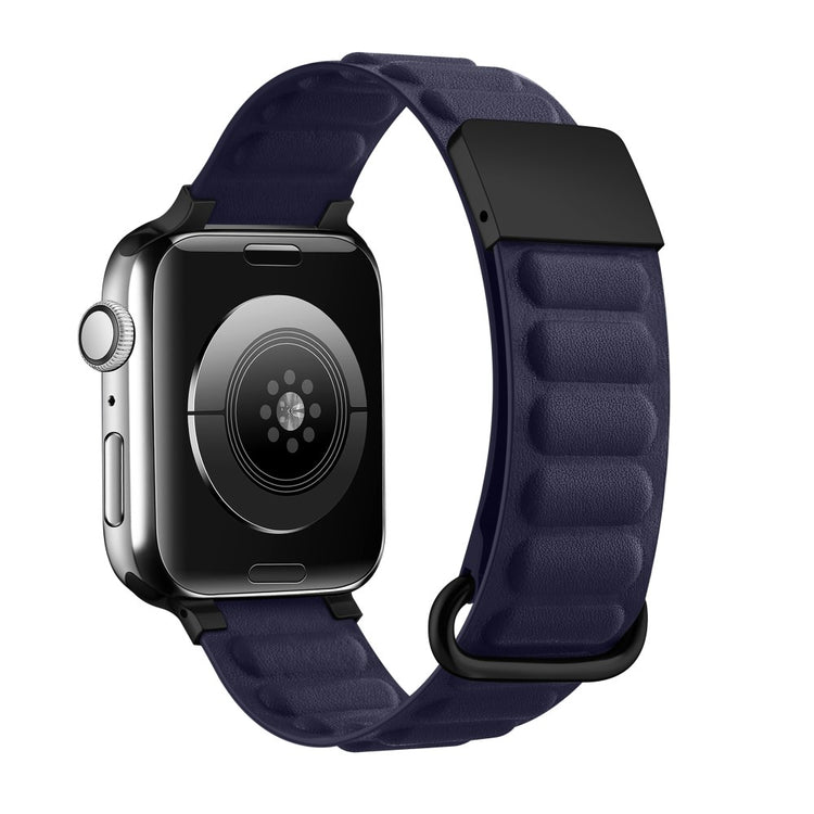 Super Fantastisk Ægte Læder Universal Rem passer til Apple Smartwatch - Blå#serie_5