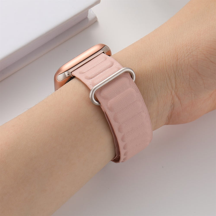 Super Fantastisk Ægte Læder Universal Rem passer til Apple Smartwatch - Pink#serie_7