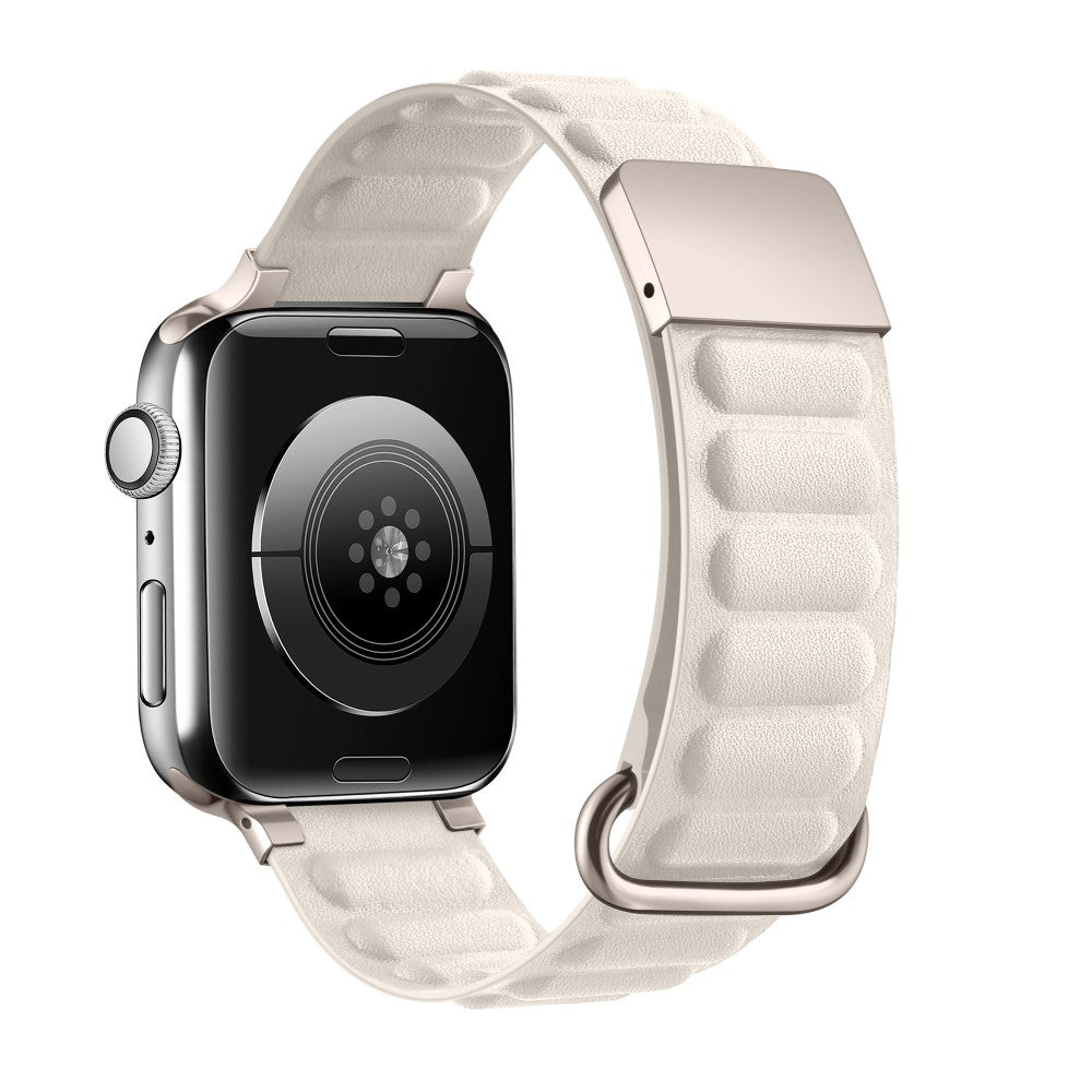 Super Fantastisk Ægte Læder Universal Rem passer til Apple Smartwatch - Hvid#serie_9