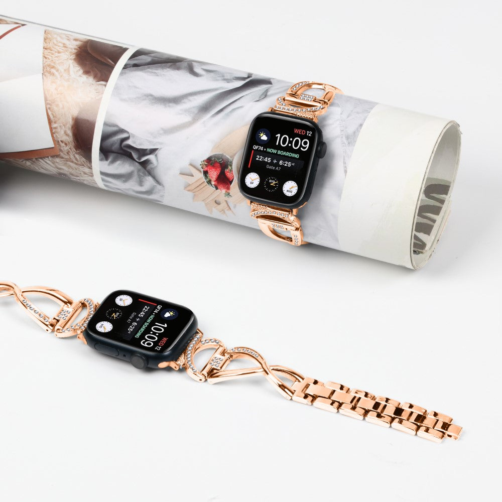 Tidsløst Metal Universal Rem passer til Apple Smartwatch - Pink#serie_2