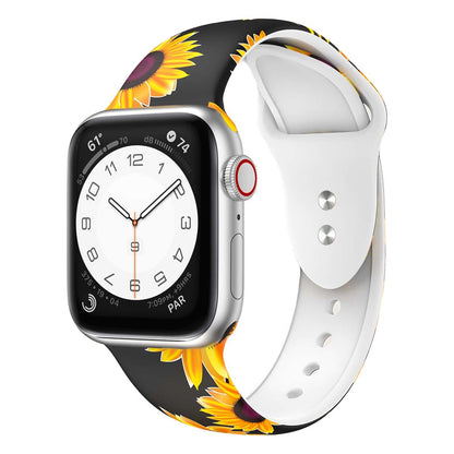 Super Cool Silikone Universal Rem passer til Apple Smartwatch - Størrelse: S - Gul#serie_4