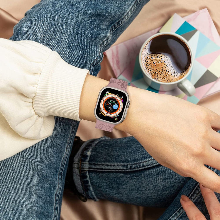 Helt Vildt Smuk Silikone Universal Rem passer til Apple Smartwatch - Brun#serie_2