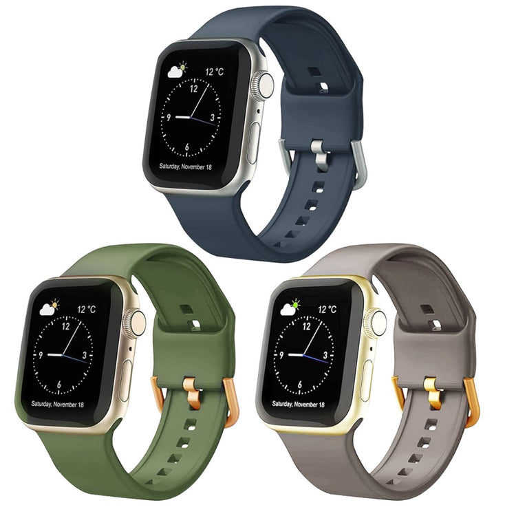 Helt Vildt Fed Silikone Universal Rem passer til Apple Smartwatch - Flerfarvet#serie_4