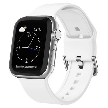 Helt Vildt Rart Silikone Universal Rem passer til Apple Smartwatch - Hvid#serie_2