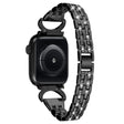 Super Sejt Metal Og Rhinsten Universal Rem passer til Apple Smartwatch
