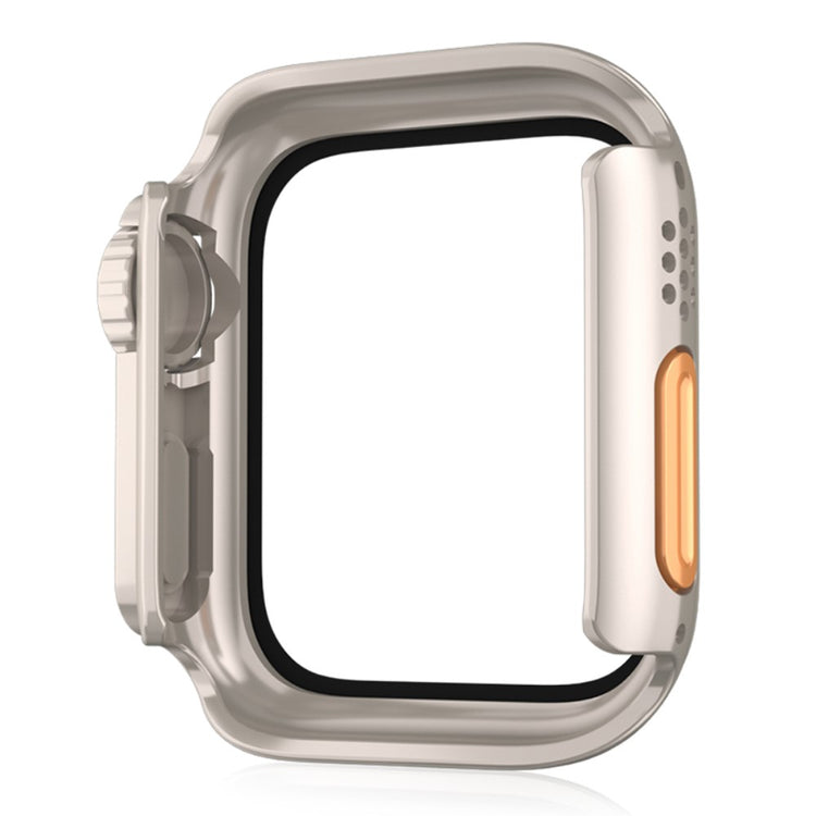 Vildt Fint Universal Cover med Skærmbeskytter i Plastik og Hærdet Glas passer til Apple Watch Series 8 (41mm) / Apple Watch Series 7 41mm - Guld#serie_3