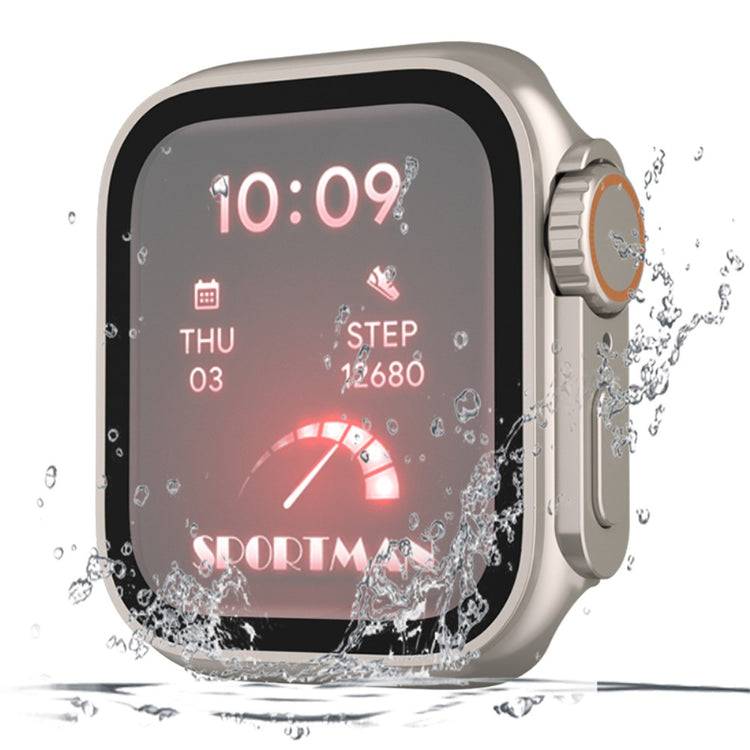 Vildt Fint Universal Cover med Skærmbeskytter i Plastik og Hærdet Glas passer til Apple Watch Series 8 (41mm) / Apple Watch Series 7 41mm - Guld#serie_3