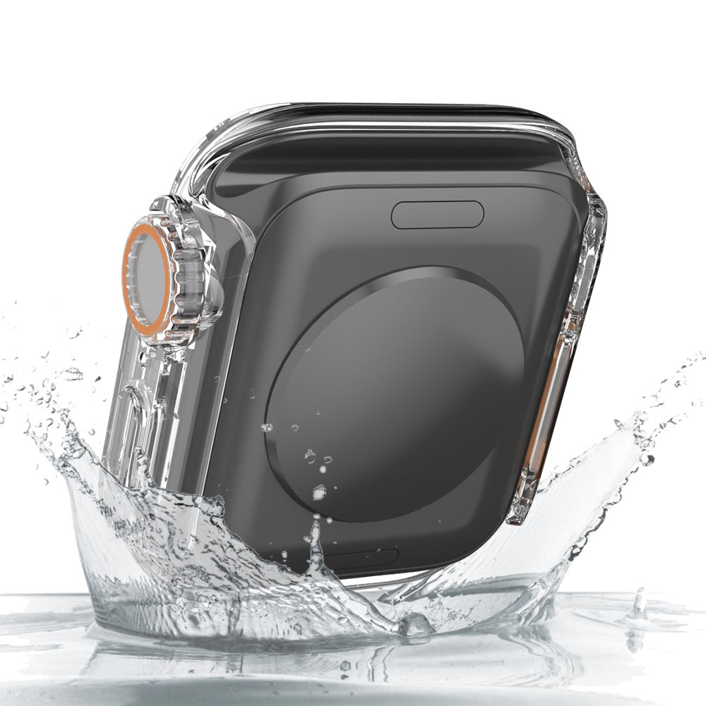 Vildt Fint Universal Cover med Skærmbeskytter i Plastik og Hærdet Glas passer til Apple Watch Series 8 (41mm) / Apple Watch Series 7 41mm - Gennemsigtig#serie_4
