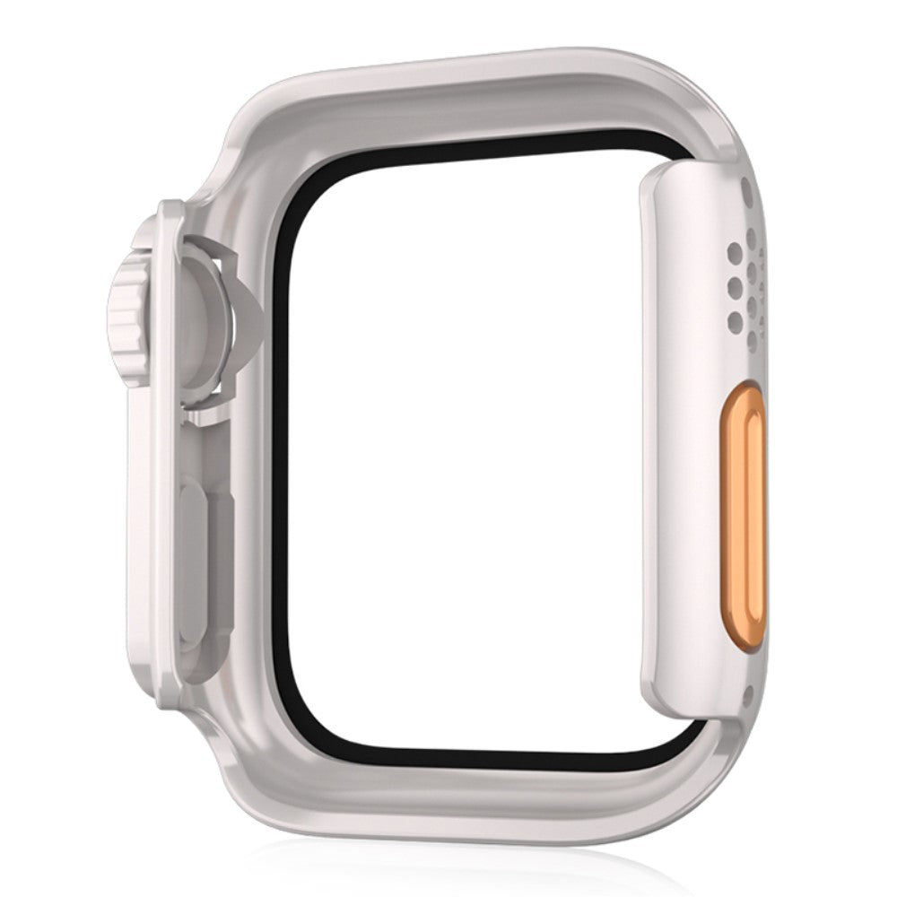 Vildt Fint Universal Cover med Skærmbeskytter i Plastik og Hærdet Glas passer til Apple Watch Series 8 (41mm) / Apple Watch Series 7 41mm - Hvid#serie_5
