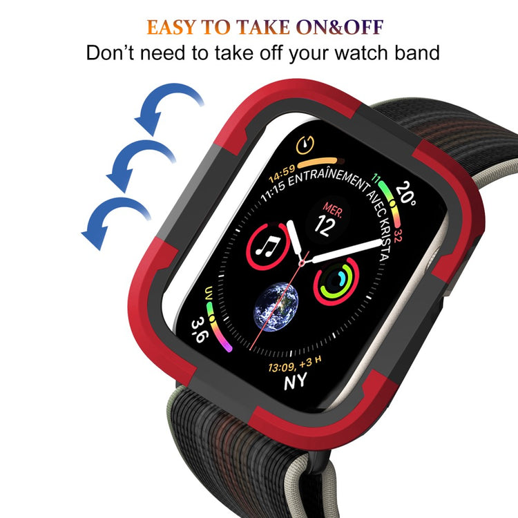 Beskyttende Silikone Universal Bumper passer til Apple Watch Series 8 (41mm) / Apple Watch Series 7 41mm - Rød#serie_2