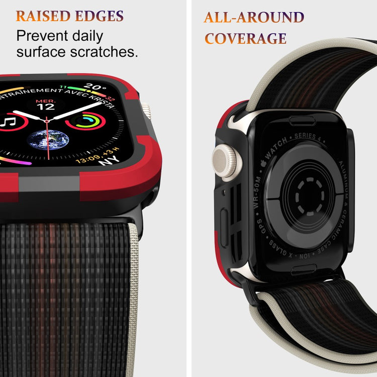 Beskyttende Silikone Universal Bumper passer til Apple Watch Series 8 (41mm) / Apple Watch Series 7 41mm - Rød#serie_2