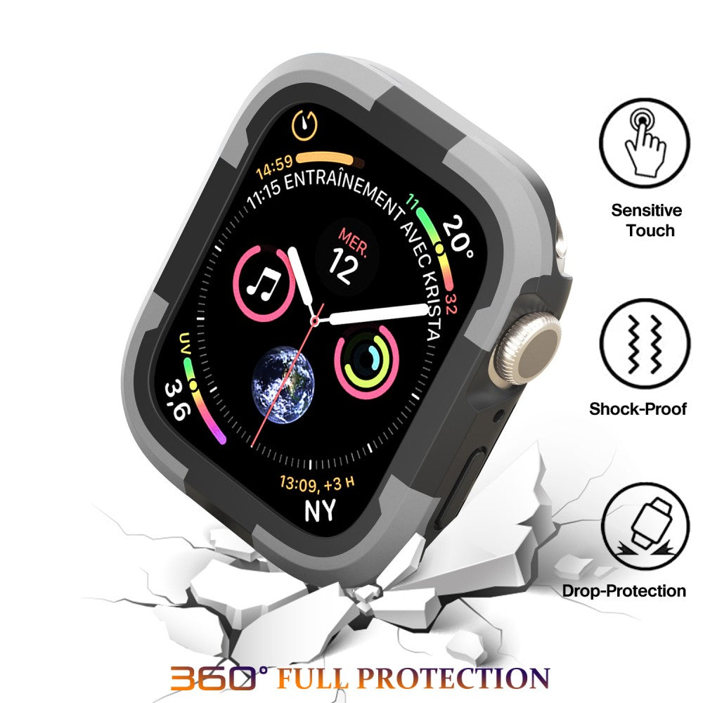 Beskyttende Silikone Universal Bumper passer til Apple Watch Series 8 (41mm) / Apple Watch Series 7 41mm - Sølv#serie_3
