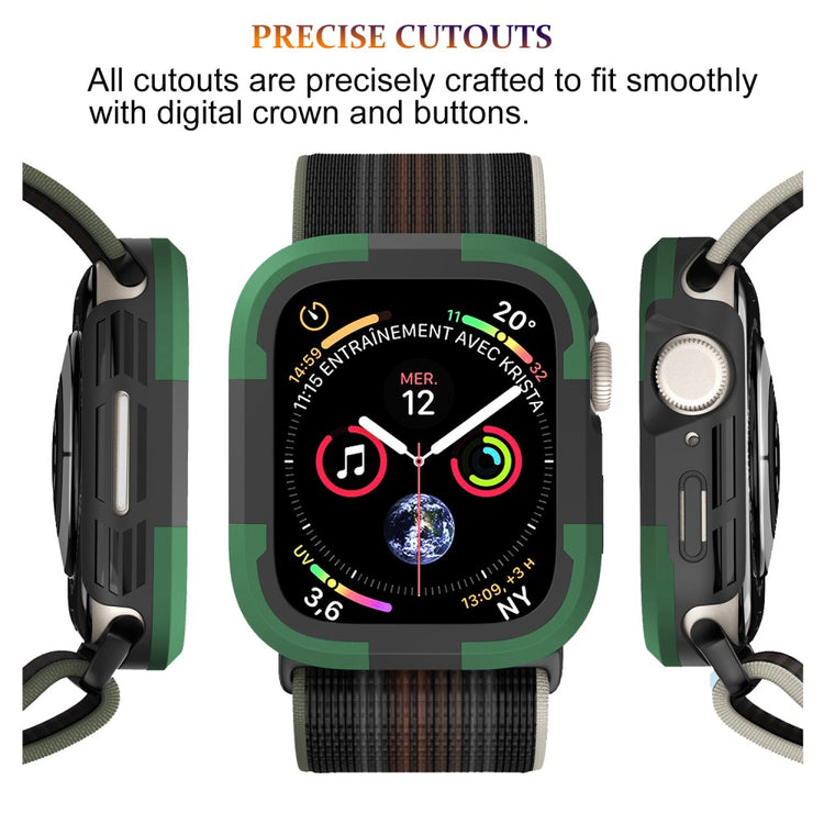 Beskyttende Silikone Universal Bumper passer til Apple Watch Series 8 (41mm) / Apple Watch Series 7 41mm - Grøn#serie_4