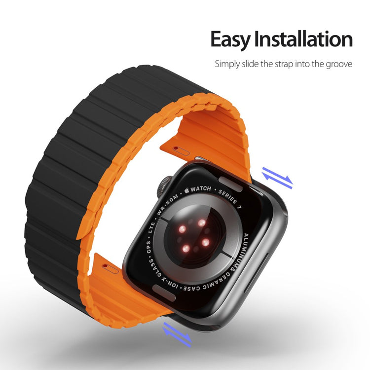 Glimrende Silikone Universal Rem passer til Apple Smartwatch - Orange#serie_1