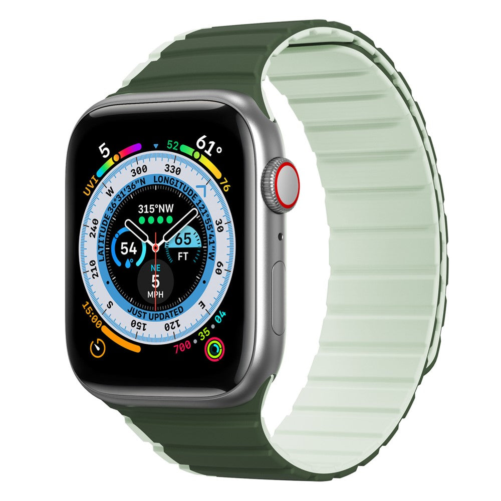 Glimrende Silikone Universal Rem passer til Apple Smartwatch - Grøn#serie_4