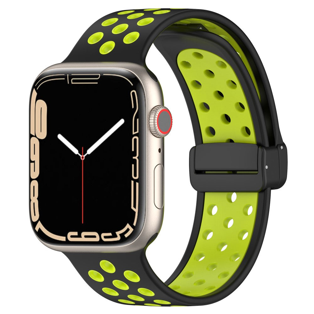 Super Flot Silikone Universal Rem passer til Apple Smartwatch - Grøn#serie_4